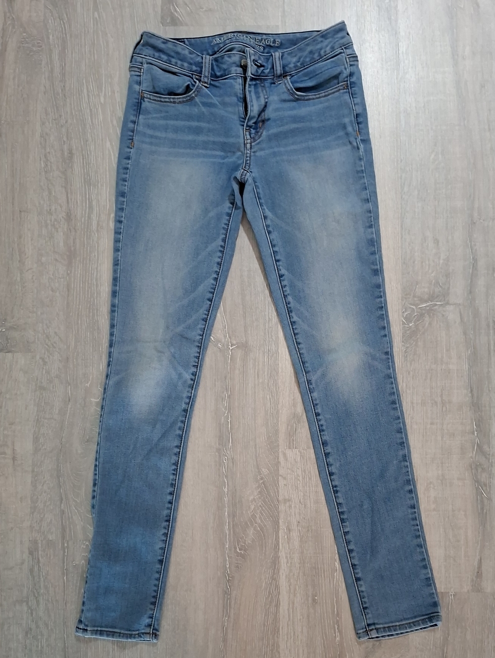 Women's American Eagle Jegging Light Blue Jeans Waist 2